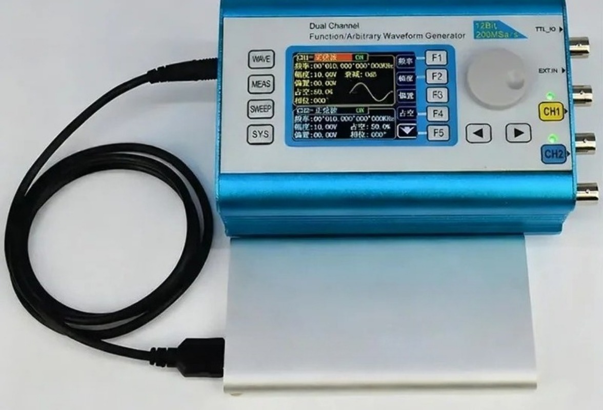 Dual Channel Arbitrary Waveform Function Generator 60Mhz - Für Zweikanal-DDS-Funktionssignalgenerator 40-60 MHz, Arbiträrwellenform-Sinusfrequenz-Experimentierinstrument kompatibel